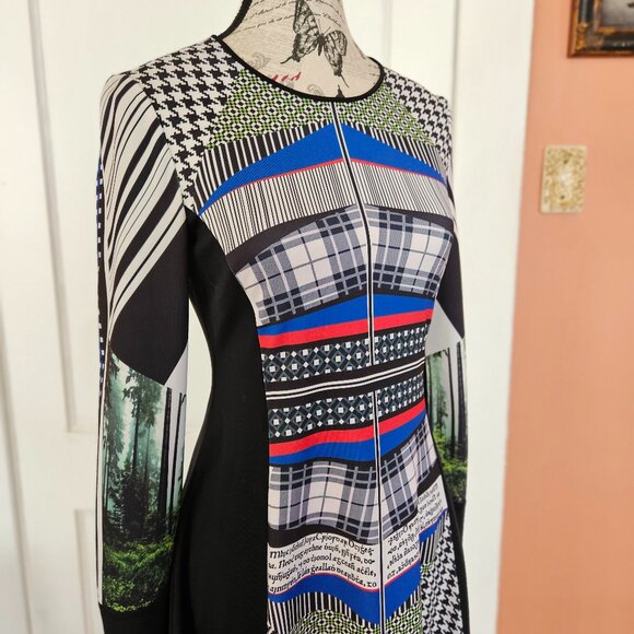 Clover Canyon Plaid Abstract Jersey Dress S - Picture 1 of 8